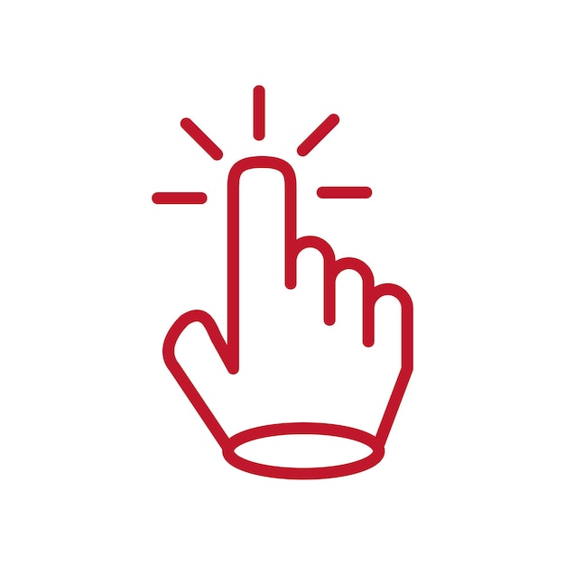 click pointer icon vector design templates