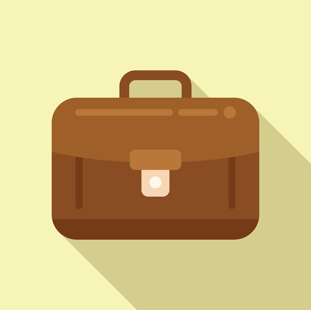 Client briefcase icon flat vector Platform system Know system