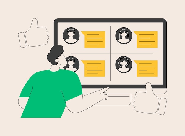clients abstract concept vector illustration our clients landing page corporate website business page project main customers menu bar navigation design ui web element abstract metaphor