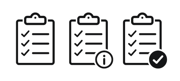 clipboard checklist icon check list symbol vector illustration