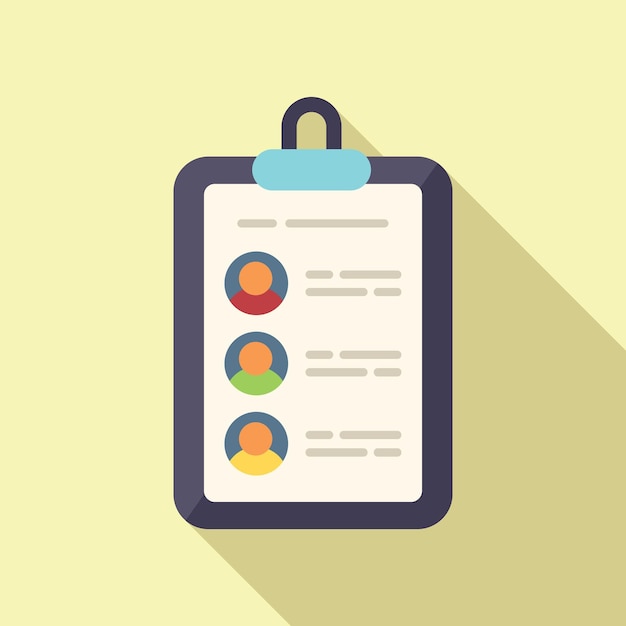 Clipboard target icon flat vector Seo digital Hunter lead