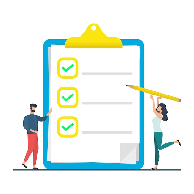 Clipboard with checklist and checkmarks