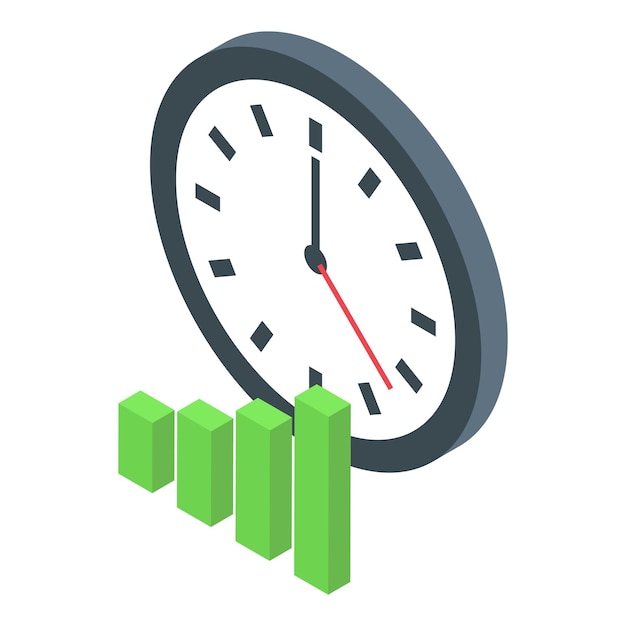 clock counting down with growing bar chart displaying time running out