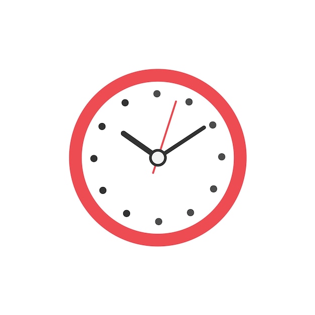 clock icon flat style stock vector illustration isolated on white background10 eps