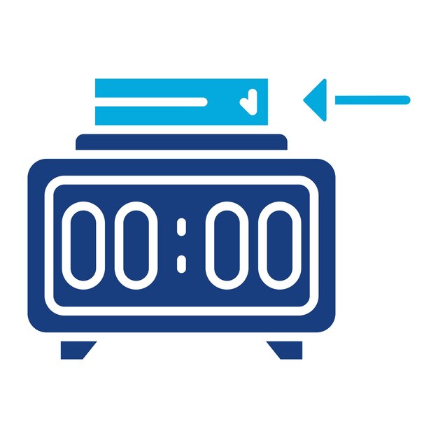 clock in duotone illustration
