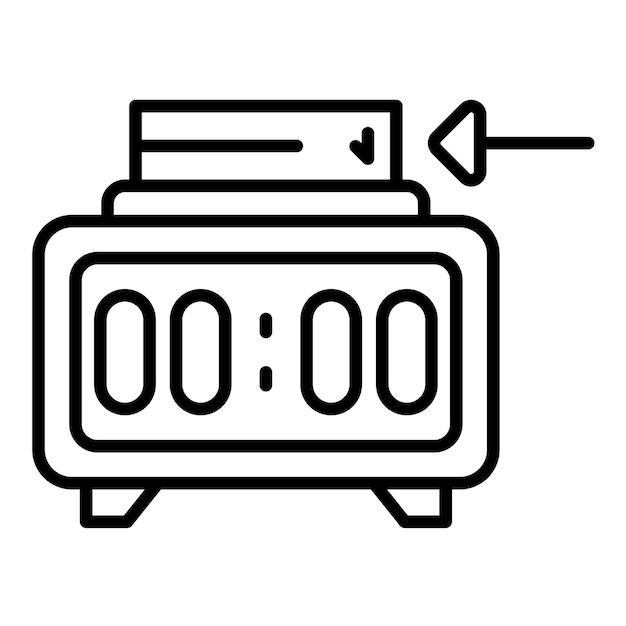 Clock In Line Illustration