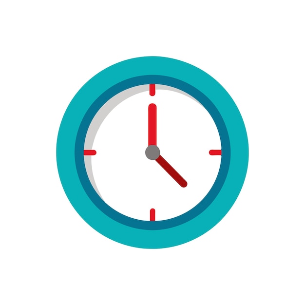 Clock isolated flat vector illustration