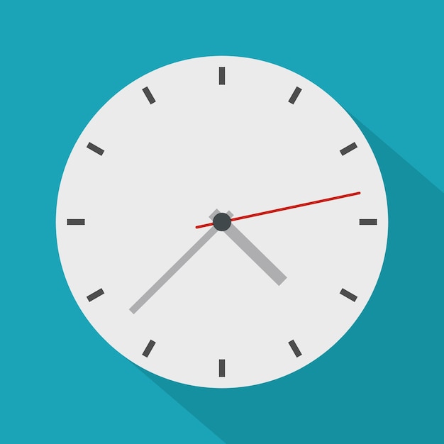 Clock modern icon Flat illustration of clock modern vector icon for web