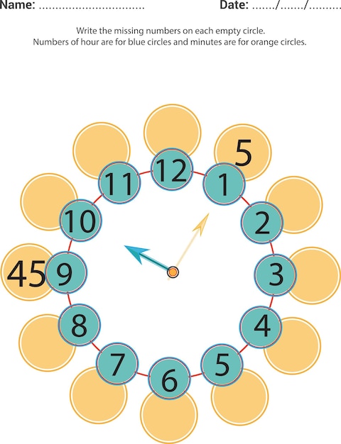 Clock Time Learning Worksheet