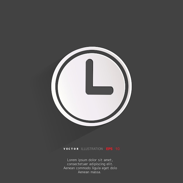 Clock web icon button