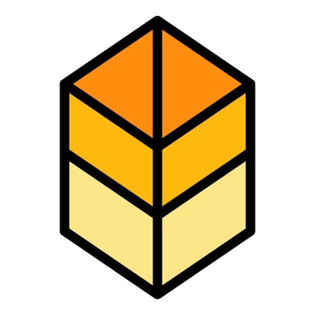 Close box icon Outline close box vector icon color flat isolated