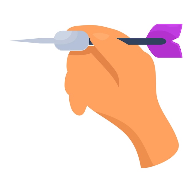 Close up of hand holding dart targeting success