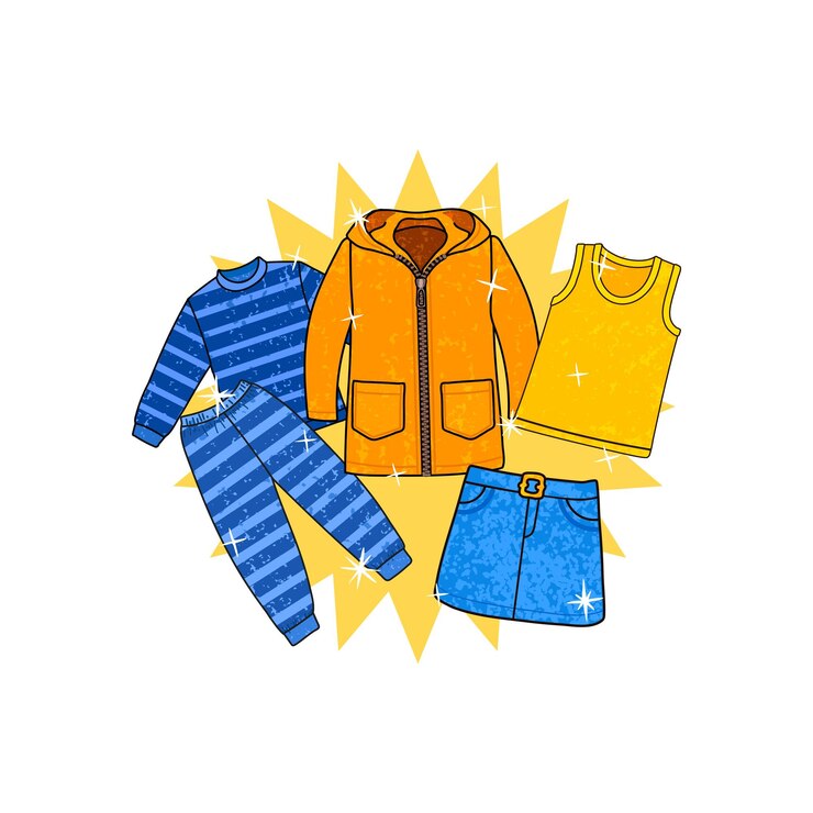 Vektör clothes colorful illustration