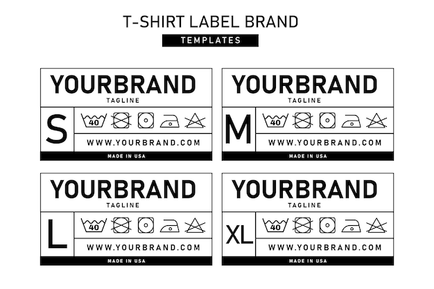 Clothing label tag template