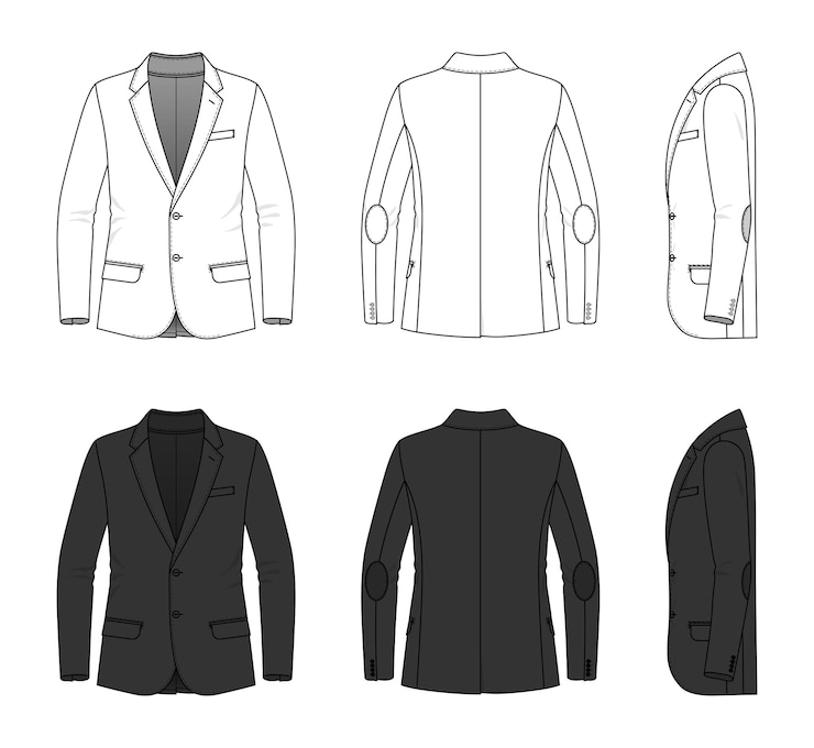 Vektör clothing templates of classic blazer