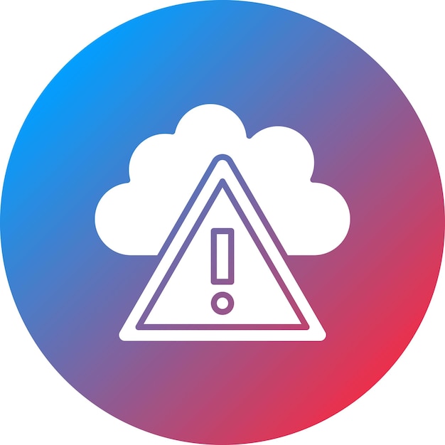 Cloud Alert ikon vektor billede Kan bruges til Cloud Computing