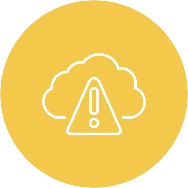 Cloud Alert Vector Illustration Style