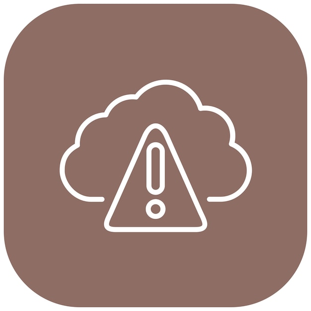 Cloud Alert Vector Illustration Style