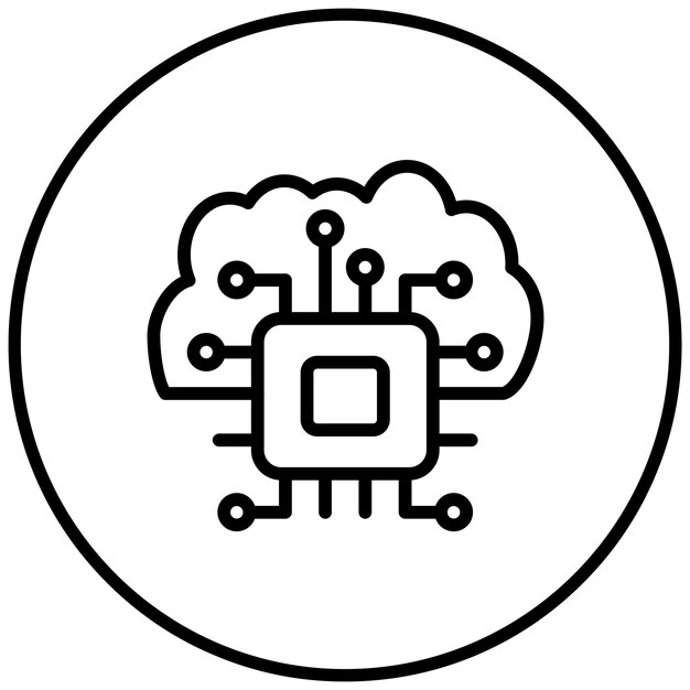 Cloud Based Architecture vector icon illustration of Data Analytics iconset