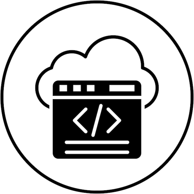 Cloud Coding vector icon Can be used for Computer Programming iconset