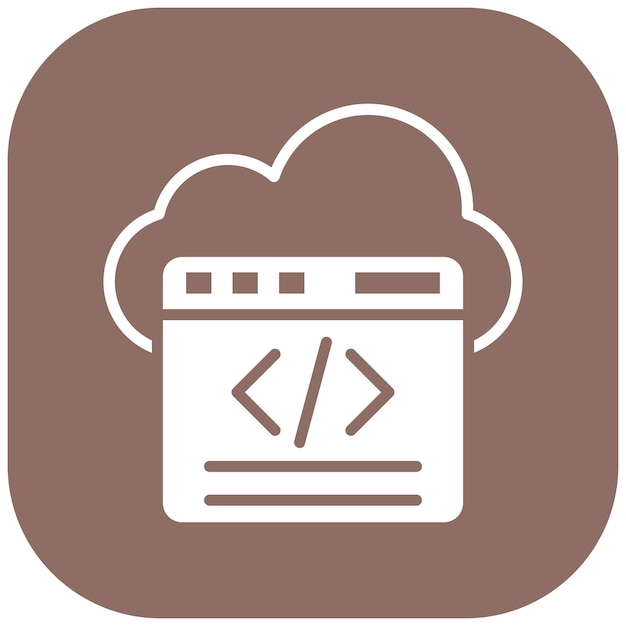 Cloud Coding Vector Illustration Style