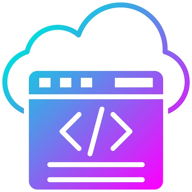 Cloud Coding Vector Illustration Style