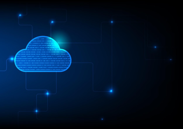 cloud computing and data network illustration