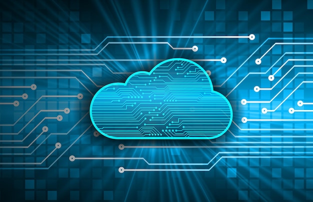 cloud computing circuit future technology concept background