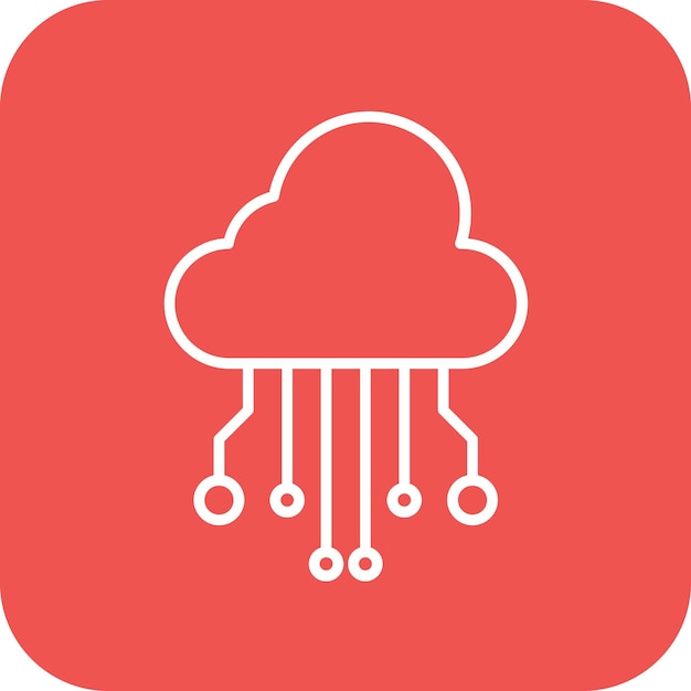 cloud computing icon vector image can be used for big data
