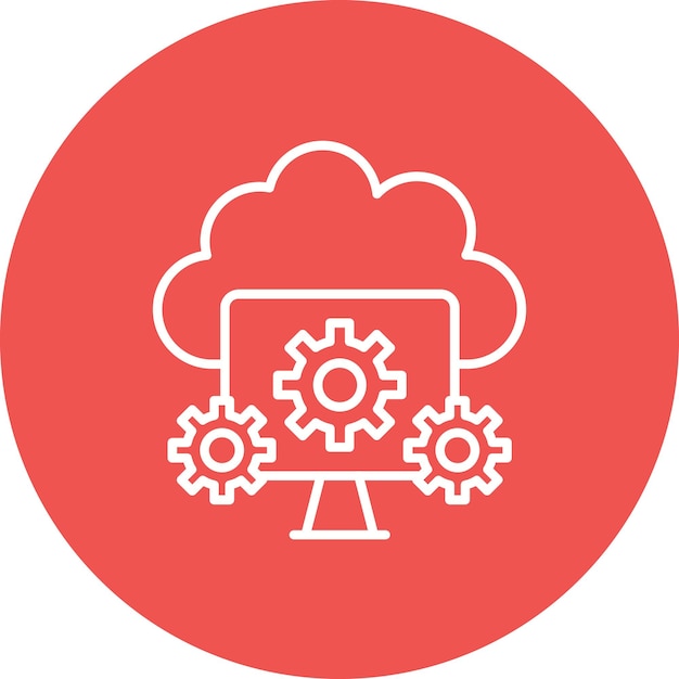 cloud computing icon vector image can be used for cloud computing