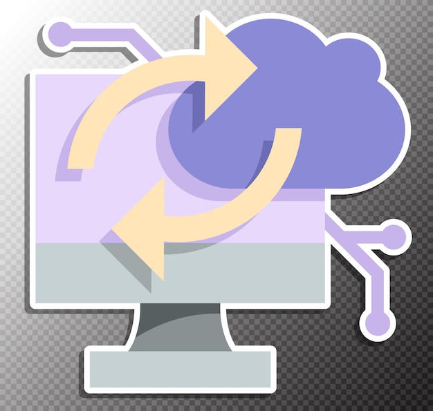 Cloud computing illustration i flad stil