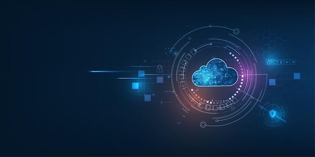 Cloud computing-koncept Abstrakt molnanslutningsteknologi bakgrund