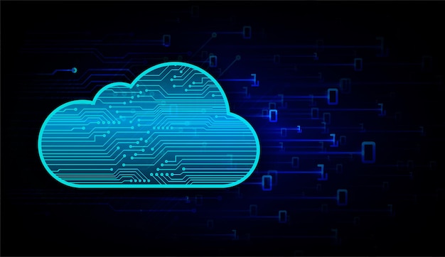 cloud computing kredsløb fremtidens teknologi koncept baggrund