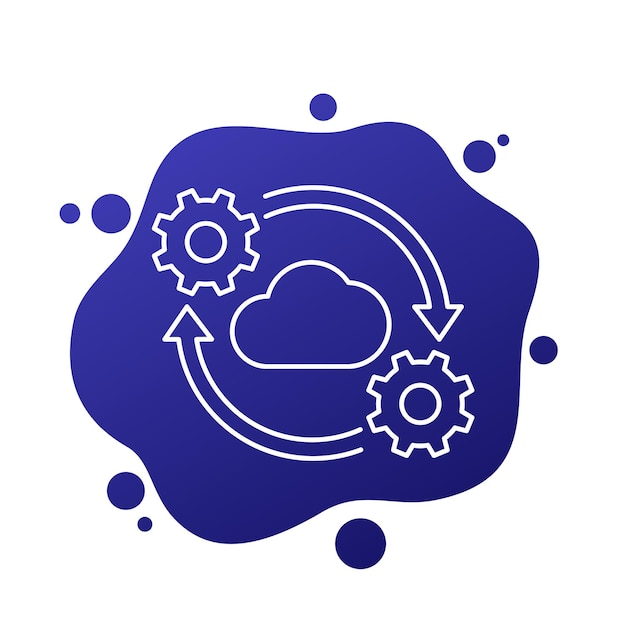 cloud computing line icon vector