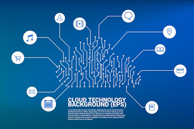 cloud computing network technology from circuit board 