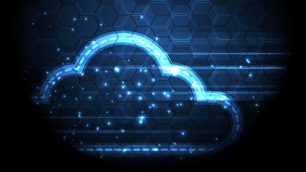 Cloud computing storage technology background digital data services innovation concept
