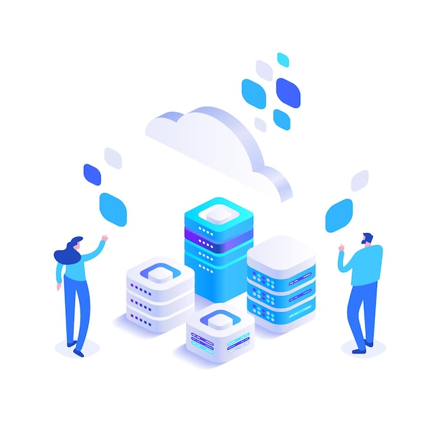 Cloud computing technology concept Database service
