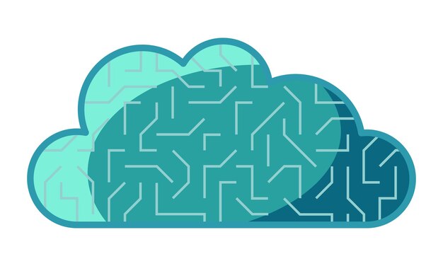 Cloud computing vector design element