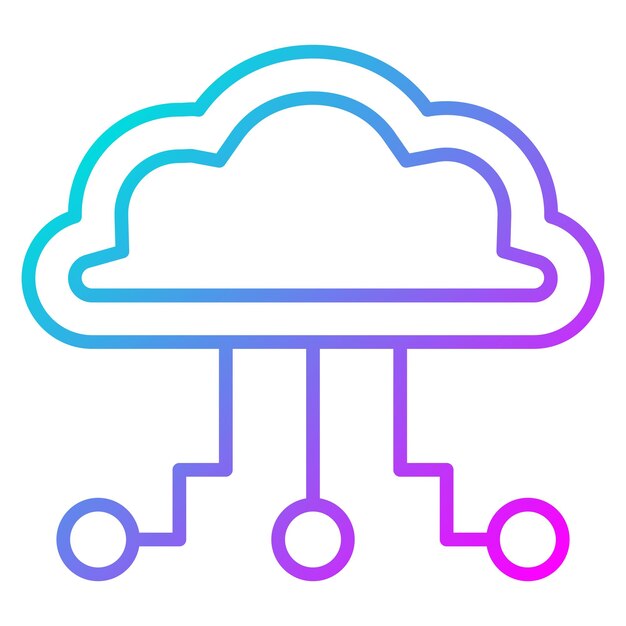 cloud computing vector icon can be used for web hosting iconset