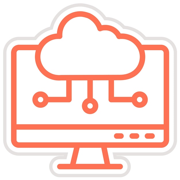 Cloud computing Vector Icon Design Illustration