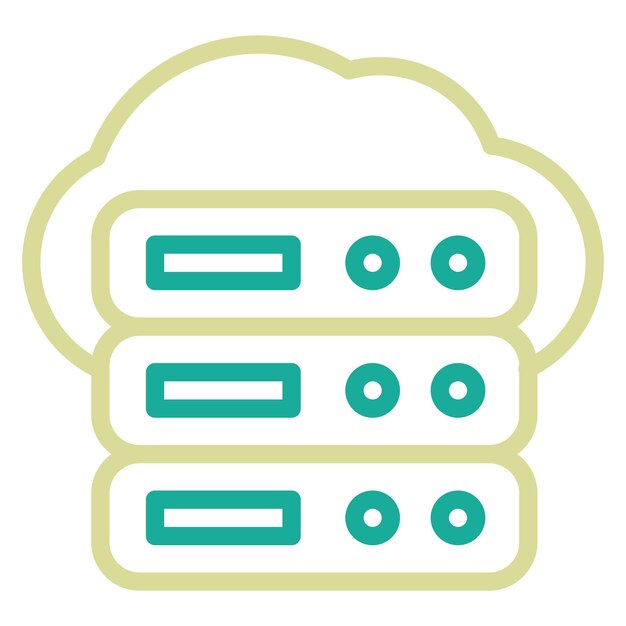 Cloud Computing vector icon illustration of SEO and SEM iconset