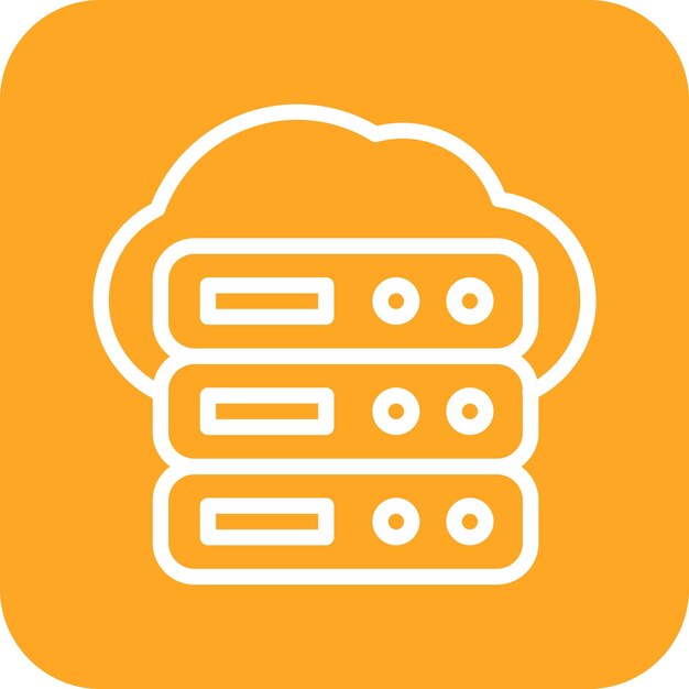 Cloud Computing vector icon illustration of SEO and SEM iconset