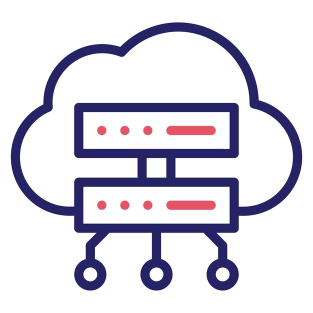 Cloud Computing vector icon illustration of Smart City iconset
