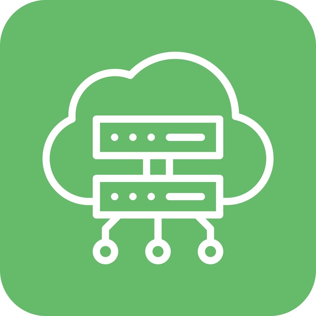 cloud computing vector icon illustration of smart city iconset