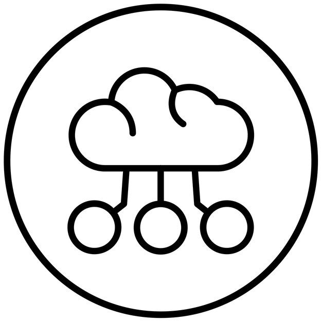 Cloud Computing Vektör İllüstrasyonu