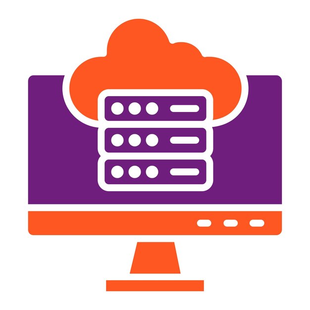 Cloud data Vector Icon Design Illustration