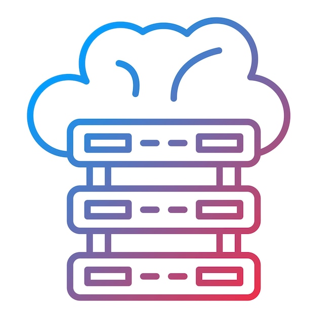 Cloud Database icon vector image Can be used for Online Marketing
