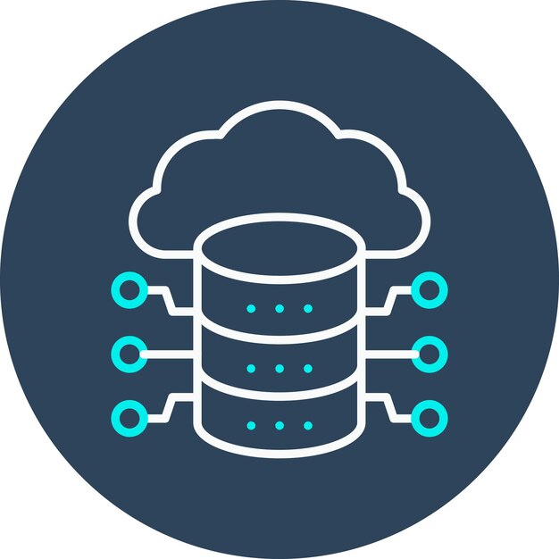 cloud database vector icon can be used for web hosting iconset