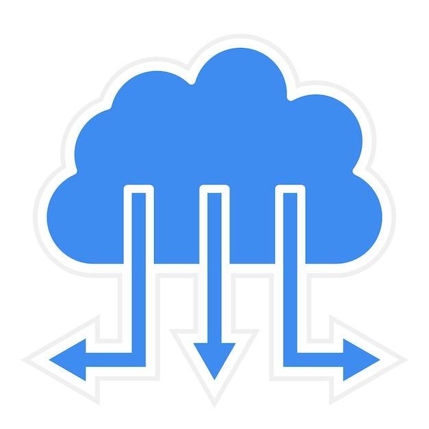 Cloud Distribution icon vector image Can be used for Networking and Data Sharing