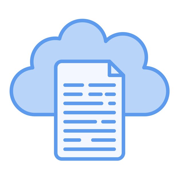 Cloud Document icon vector image Can be used for Cloud Computing